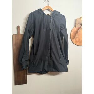 Nike Black Full Zip Long Sleeve Waterproof Hooded Anorak Jacket Size Medium